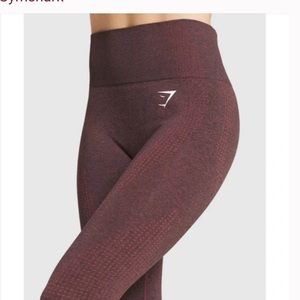 Gymshark SET - sz Medium - Vital Seamless 2.0 Leggings & Bra Cherry Brown Marl
